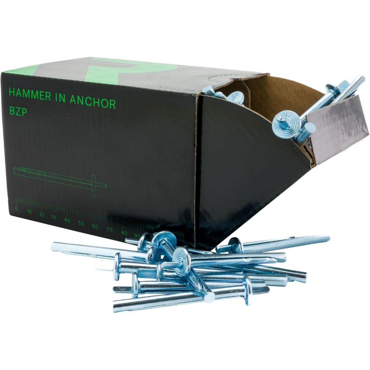 Rikä LDFR001 Steel Hammer In Anchor TDN BZP 6 x 40mm 100pk